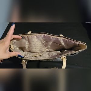 Brown Micheal kors bag and wallet